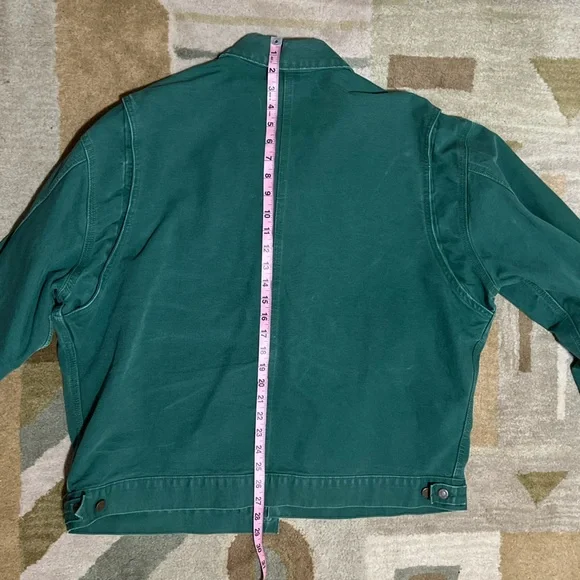 Carhartt Unlined Chore Jacket CU1058 XL CACTUS GREEN, GRAIL/VTG/MINT